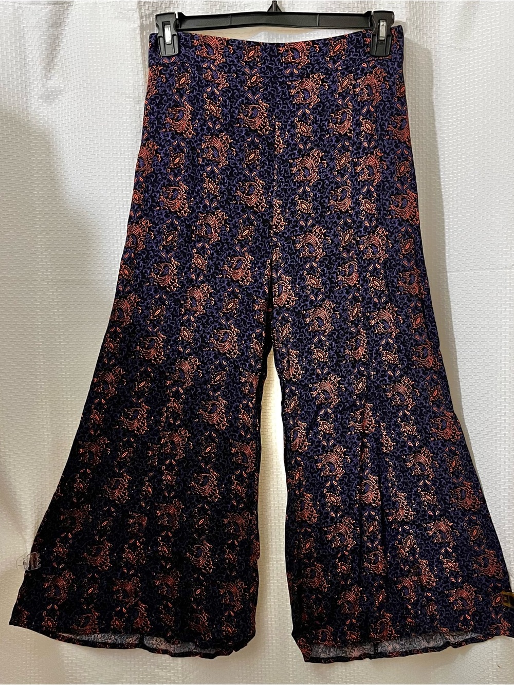 Anthropologie Elevenses Tessie Wide Leg Paisley Cropped Pants Size 8 High Waist
